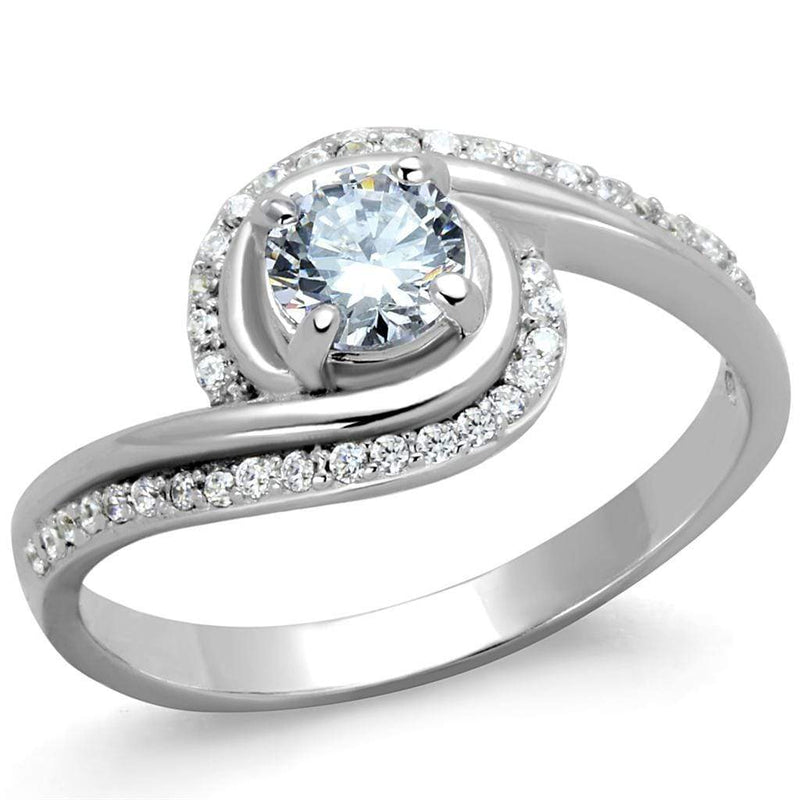 Sterling Silver Rings For Women TS397 Rhodium 925 Sterling Silver Ring