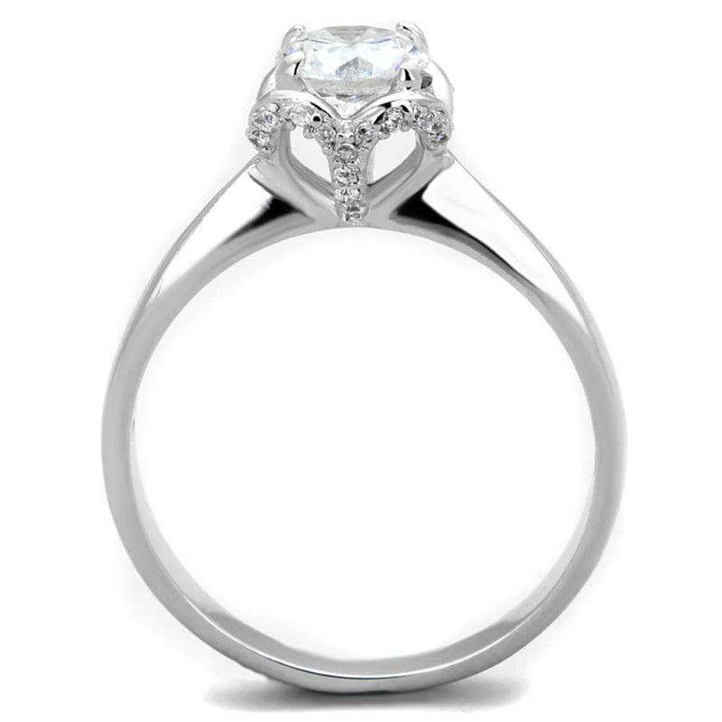 Sterling Silver Rings For Women TS399 Rhodium 925 Sterling Silver Ring