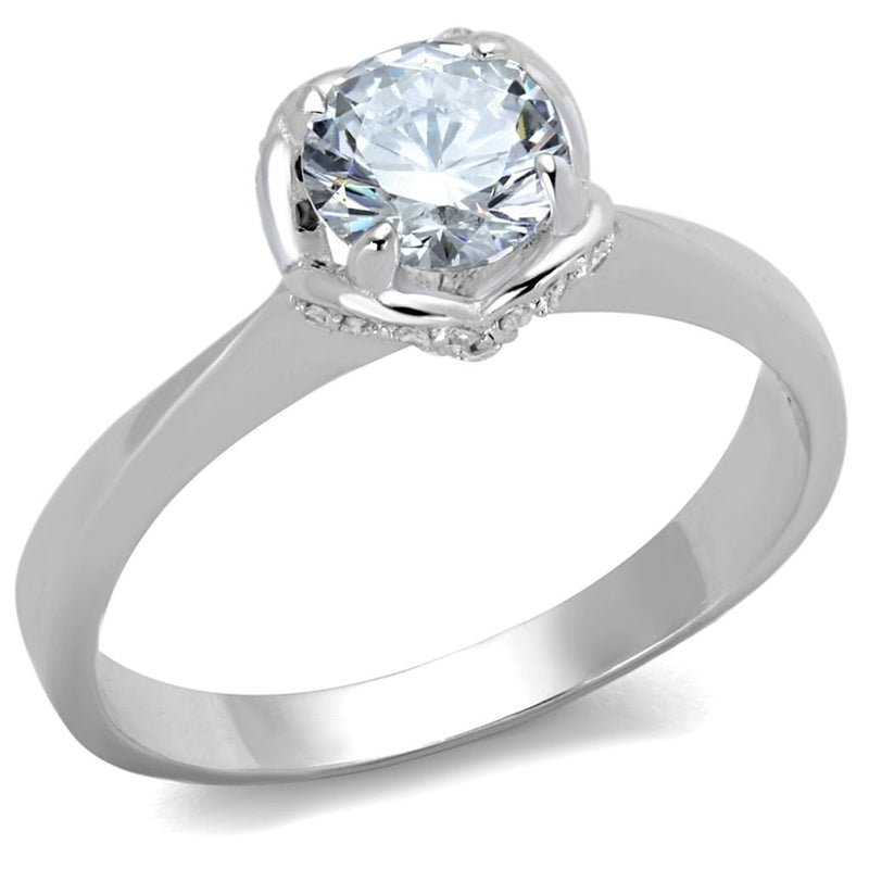 Sterling Silver Rings For Women TS399 Rhodium 925 Sterling Silver Ring