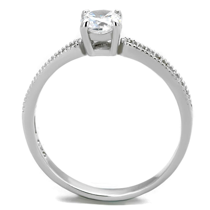 Silver Jewelry Rings Sterling Silver Rings For Women TS401 Rhodium 925 Sterling Silver Ring Alamode Fashion Jewelry Outlet