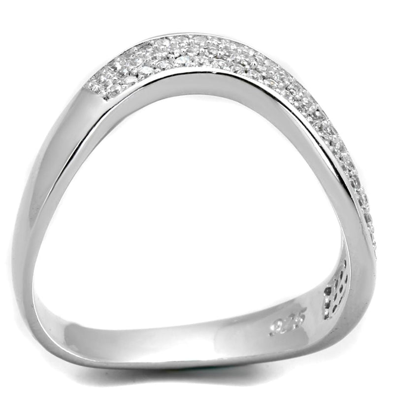 Sterling Silver Rings For Women TS402 Rhodium 925 Sterling Silver Ring