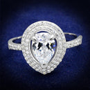Sterling Silver Rings For Women TS414 Rhodium 925 Sterling Silver Ring