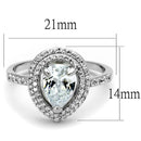 Sterling Silver Rings For Women TS414 Rhodium 925 Sterling Silver Ring