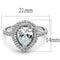 Sterling Silver Rings For Women TS414 Rhodium 925 Sterling Silver Ring