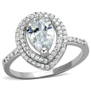 Sterling Silver Rings For Women TS414 Rhodium 925 Sterling Silver Ring