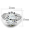 Sterling Silver Rings For Women TS415 Rhodium 925 Sterling Silver Ring