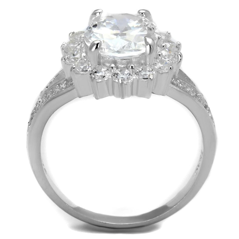Sterling Silver Rings For Women TS415 Rhodium 925 Sterling Silver Ring