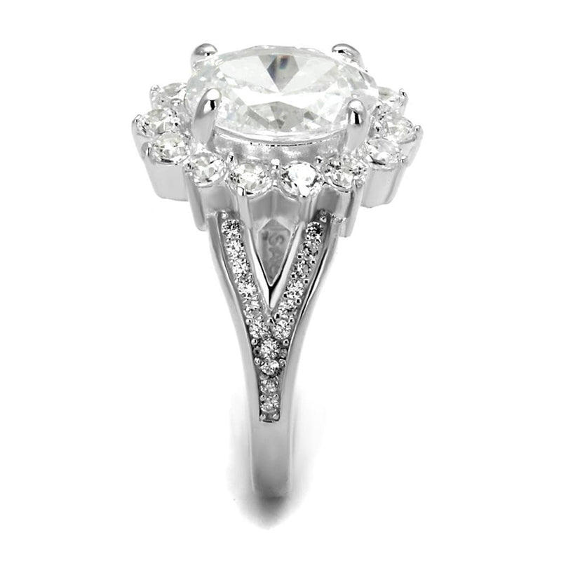 Silver Jewelry Rings Sterling Silver Rings For Women TS415 Rhodium 925 Sterling Silver Ring Alamode Fashion Jewelry Outlet