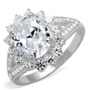 Silver Jewelry Rings Sterling Silver Rings For Women TS415 Rhodium 925 Sterling Silver Ring Alamode Fashion Jewelry Outlet