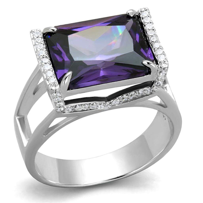 Sterling Silver Rings For Women TS417 Rhodium 925 Sterling Silver Ring