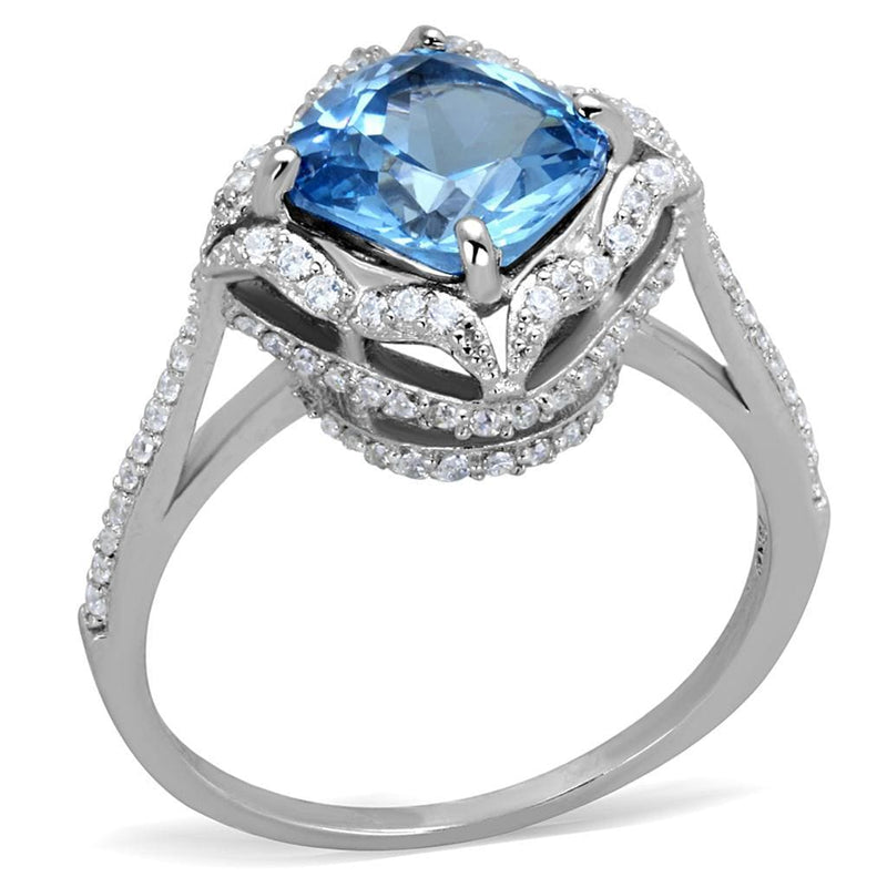 Sterling Silver Rings For Women TS419 Rhodium 925 Sterling Silver Ring