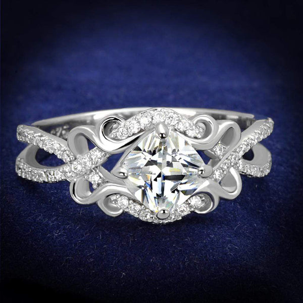 Sterling Silver Rings For Women TS421 Rhodium 925 Sterling Silver Ring