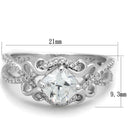 Sterling Silver Rings For Women TS421 Rhodium 925 Sterling Silver Ring