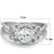 Sterling Silver Rings For Women TS421 Rhodium 925 Sterling Silver Ring