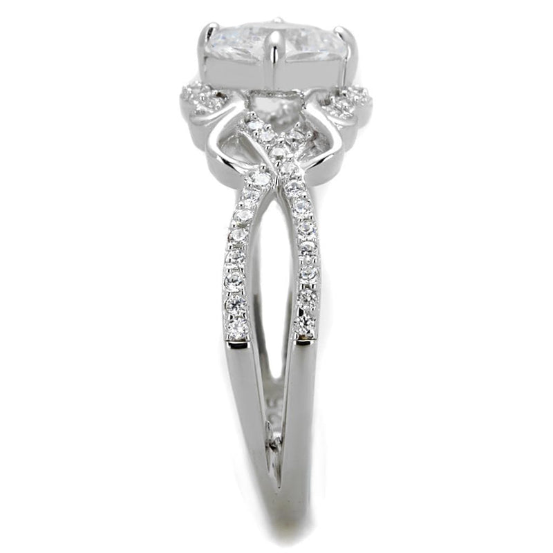 Sterling Silver Rings For Women TS421 Rhodium 925 Sterling Silver Ring