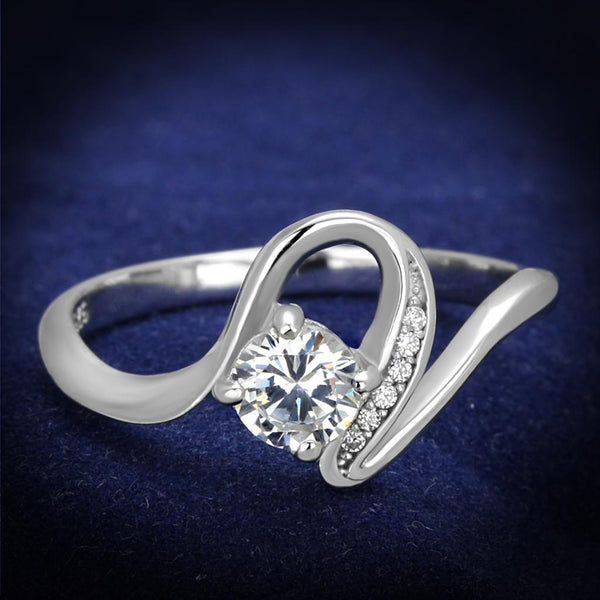 Sterling Silver Rings For Women TS424 Rhodium 925 Sterling Silver Ring