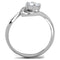 Sterling Silver Rings For Women TS424 Rhodium 925 Sterling Silver Ring