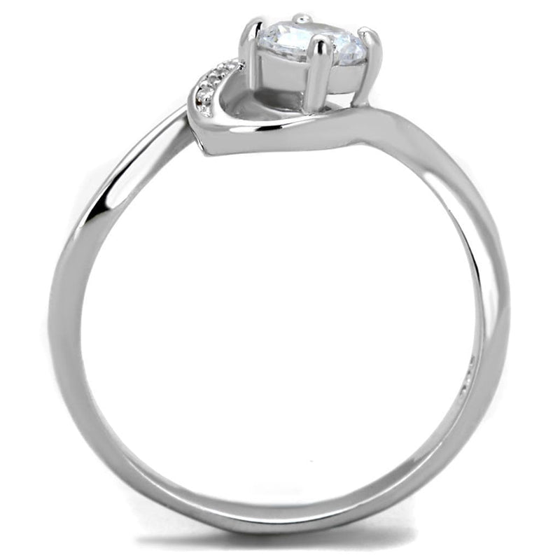 Sterling Silver Rings For Women TS424 Rhodium 925 Sterling Silver Ring