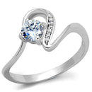Sterling Silver Rings For Women TS424 Rhodium 925 Sterling Silver Ring
