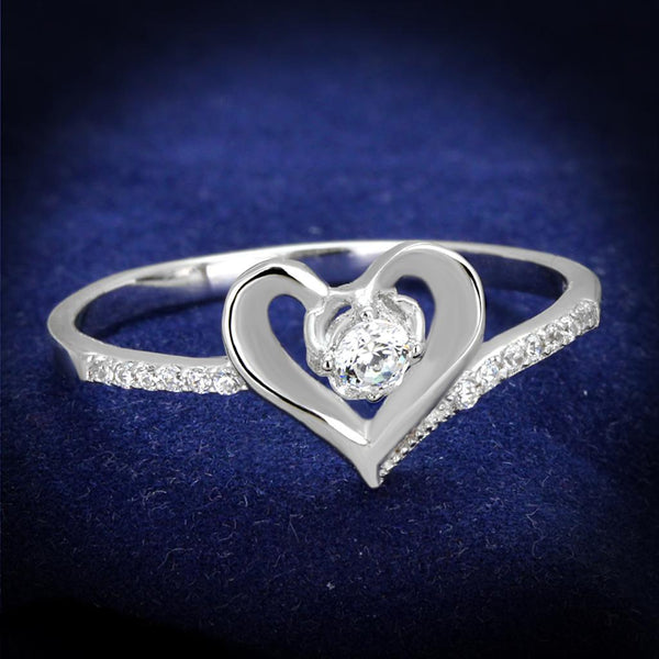 Sterling Silver Rings For Women TS425 Rhodium 925 Sterling Silver Ring