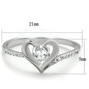 Sterling Silver Rings For Women TS425 Rhodium 925 Sterling Silver Ring