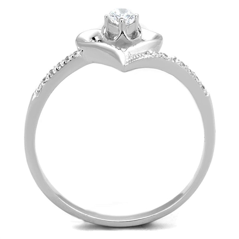 Sterling Silver Rings For Women TS425 Rhodium 925 Sterling Silver Ring