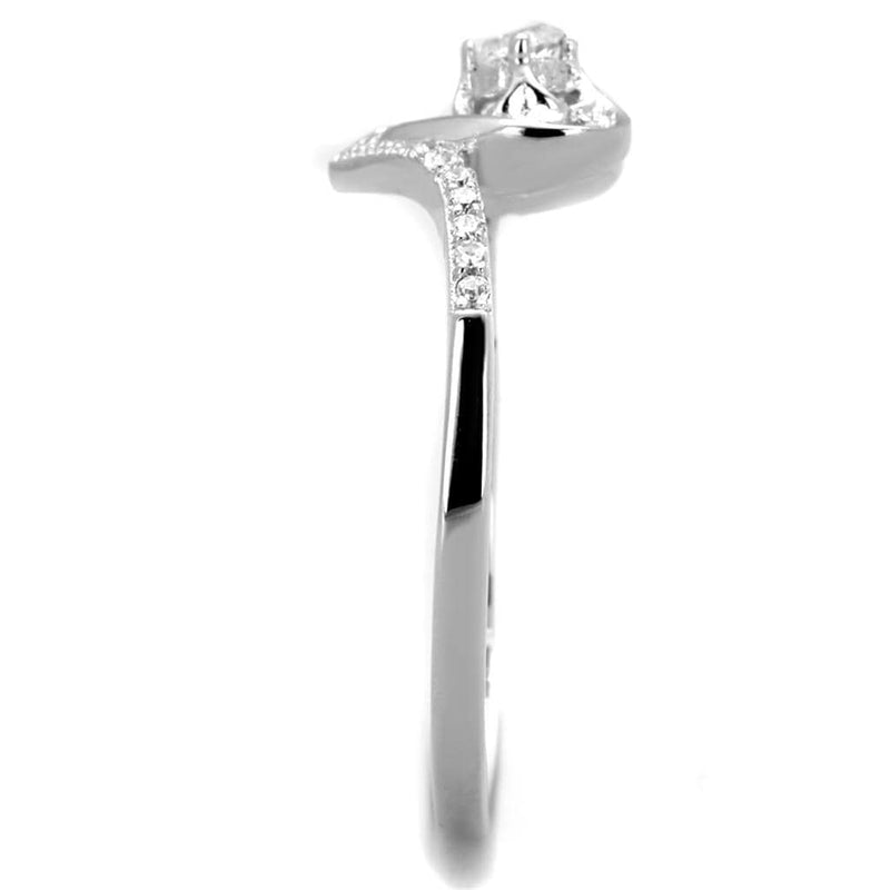 Sterling Silver Rings For Women TS425 Rhodium 925 Sterling Silver Ring