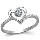 Sterling Silver Rings For Women TS425 Rhodium 925 Sterling Silver Ring