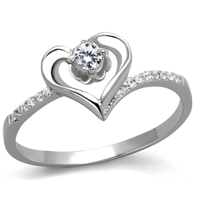 Sterling Silver Rings For Women TS425 Rhodium 925 Sterling Silver Ring