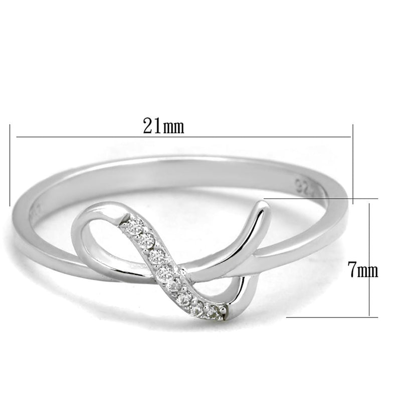 Sterling Silver Rings For Women TS426 Rhodium 925 Sterling Silver Ring