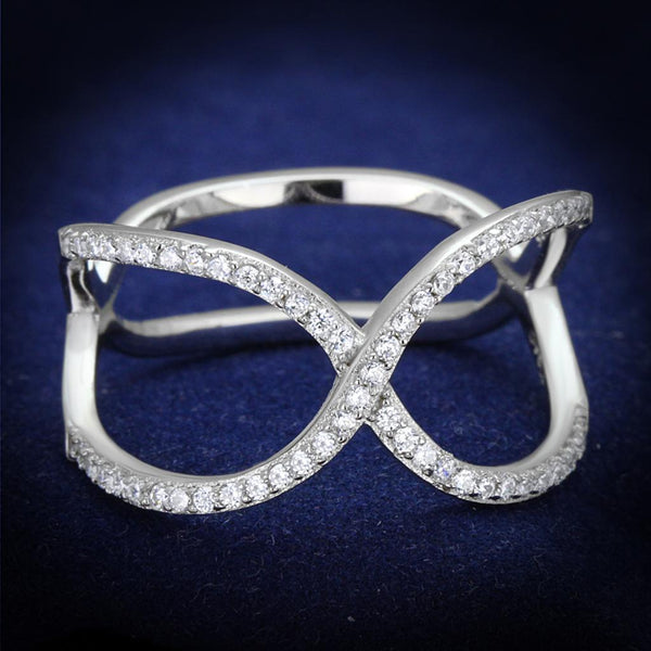 Sterling Silver Rings For Women TS427 Rhodium 925 Sterling Silver Ring