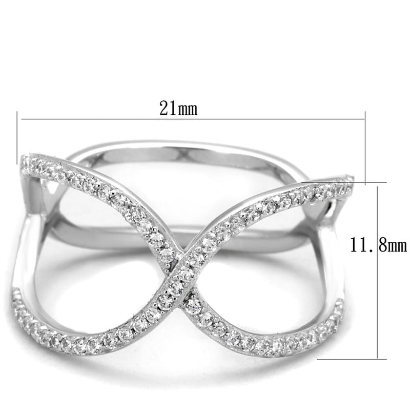 Sterling Silver Rings For Women TS427 Rhodium 925 Sterling Silver Ring