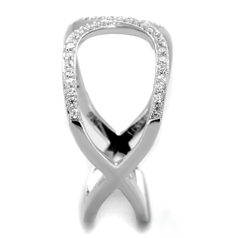 Sterling Silver Rings For Women TS427 Rhodium 925 Sterling Silver Ring