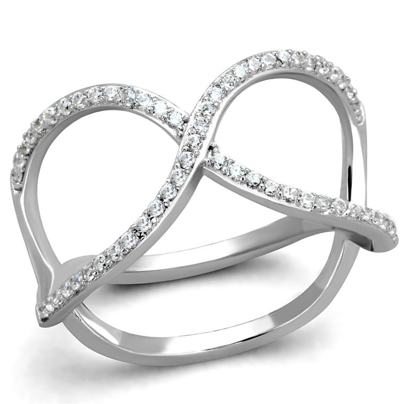 Sterling Silver Rings For Women TS427 Rhodium 925 Sterling Silver Ring