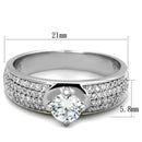 Sterling Silver Rings For Women TS428 Rhodium 925 Sterling Silver Ring