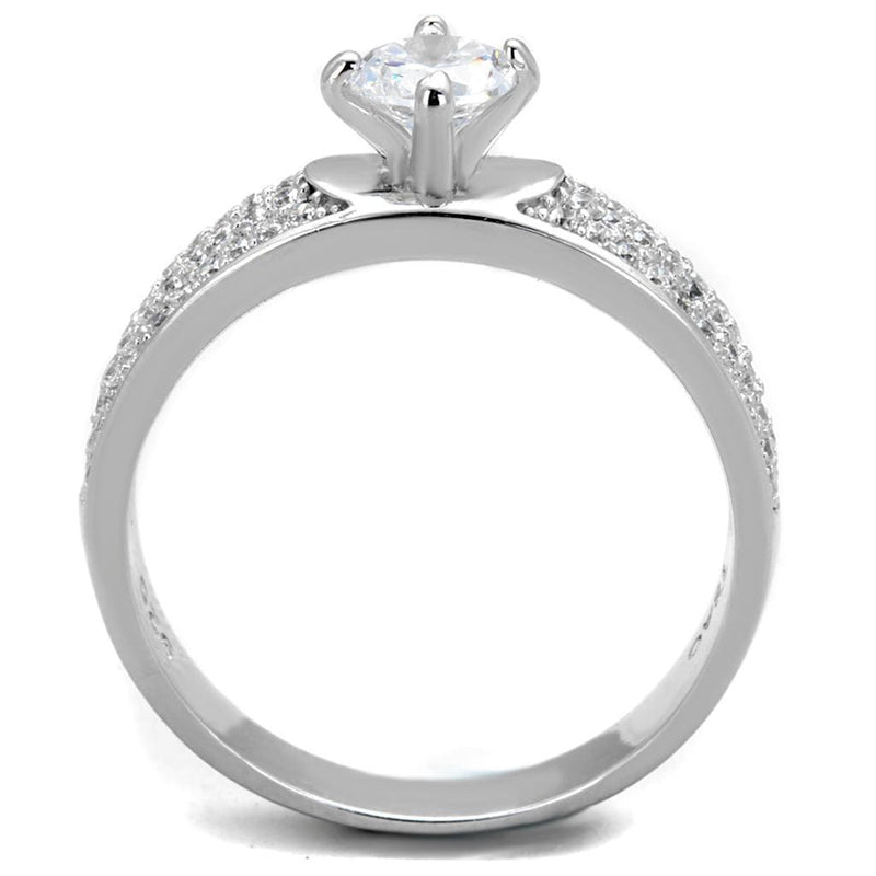 Sterling Silver Rings For Women TS428 Rhodium 925 Sterling Silver Ring