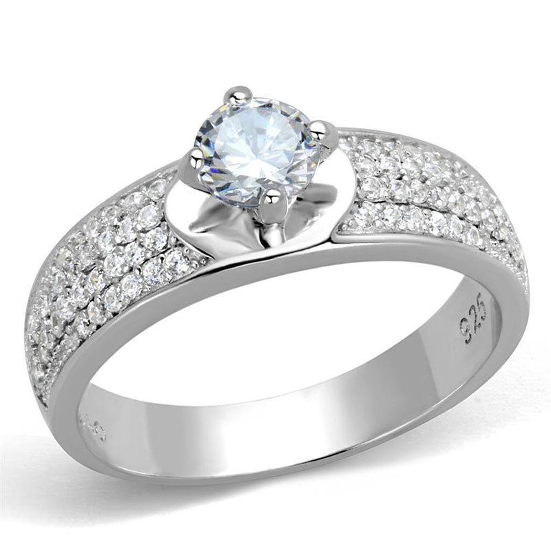 Sterling Silver Rings For Women TS428 Rhodium 925 Sterling Silver Ring
