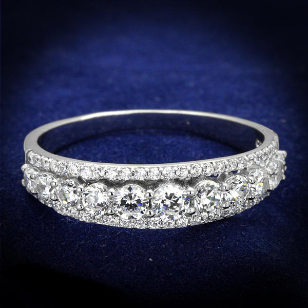 Sterling Silver Rings For Women TS429 Rhodium 925 Sterling Silver Ring