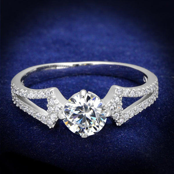 Sterling Silver Rings For Women TS430 Rhodium 925 Sterling Silver Ring