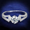 Sterling Silver Rings For Women TS430 Rhodium 925 Sterling Silver Ring
