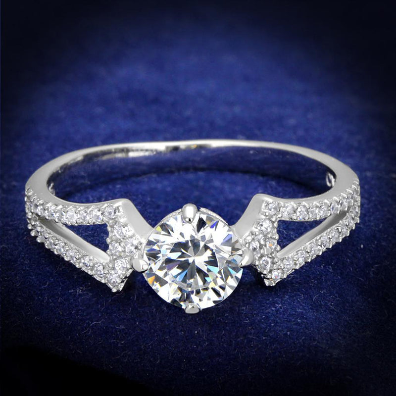 Sterling Silver Rings For Women TS430 Rhodium 925 Sterling Silver Ring