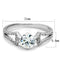 Sterling Silver Rings For Women TS430 Rhodium 925 Sterling Silver Ring