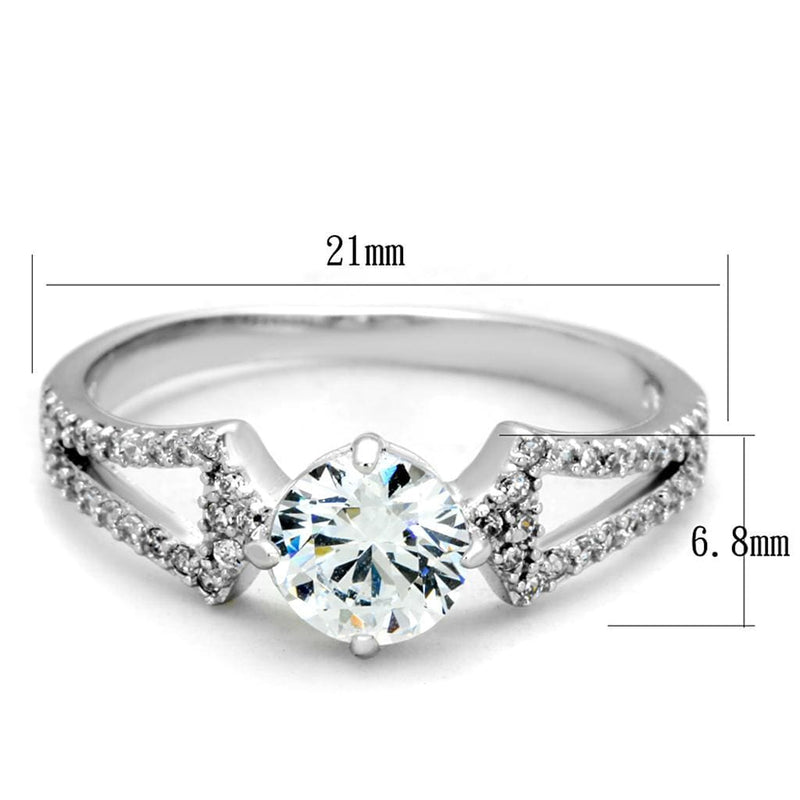 Sterling Silver Rings For Women TS430 Rhodium 925 Sterling Silver Ring
