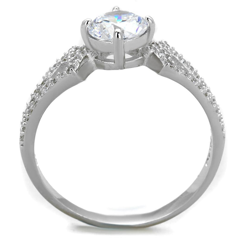 Sterling Silver Rings For Women TS430 Rhodium 925 Sterling Silver Ring
