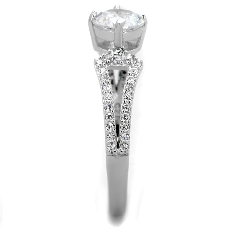 Sterling Silver Rings For Women TS430 Rhodium 925 Sterling Silver Ring