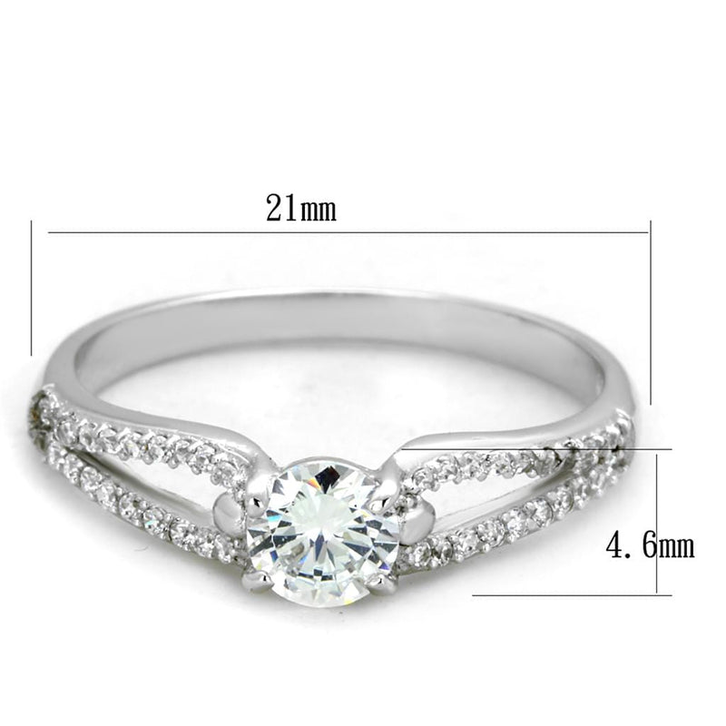 Silver Jewelry Rings Sterling Silver Rings For Women TS431 Rhodium 925 Sterling Silver Ring Alamode Fashion Jewelry Outlet