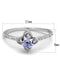 Sterling Silver Rings For Women TS432 Rhodium 925 Sterling Silver Ring