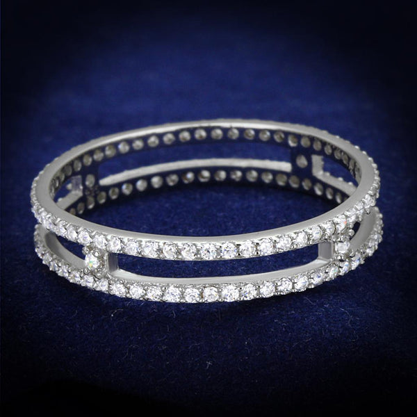 Silver Jewelry Rings Sterling Silver Rings For Women TS434 Rhodium 925 Sterling Silver Ring Alamode Fashion Jewelry Outlet