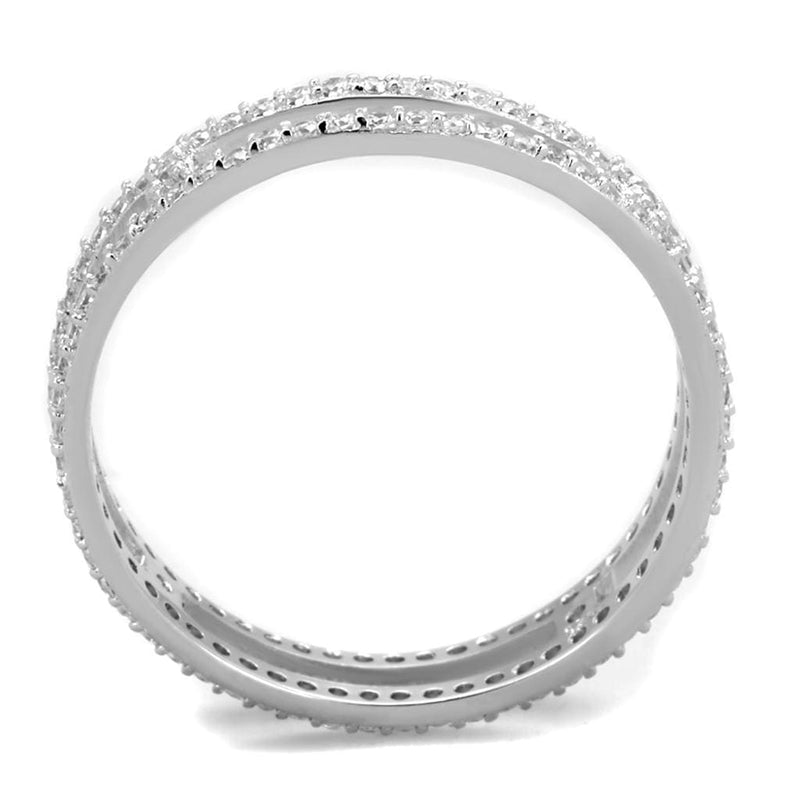 Sterling Silver Rings For Women TS434 Rhodium 925 Sterling Silver Ring
