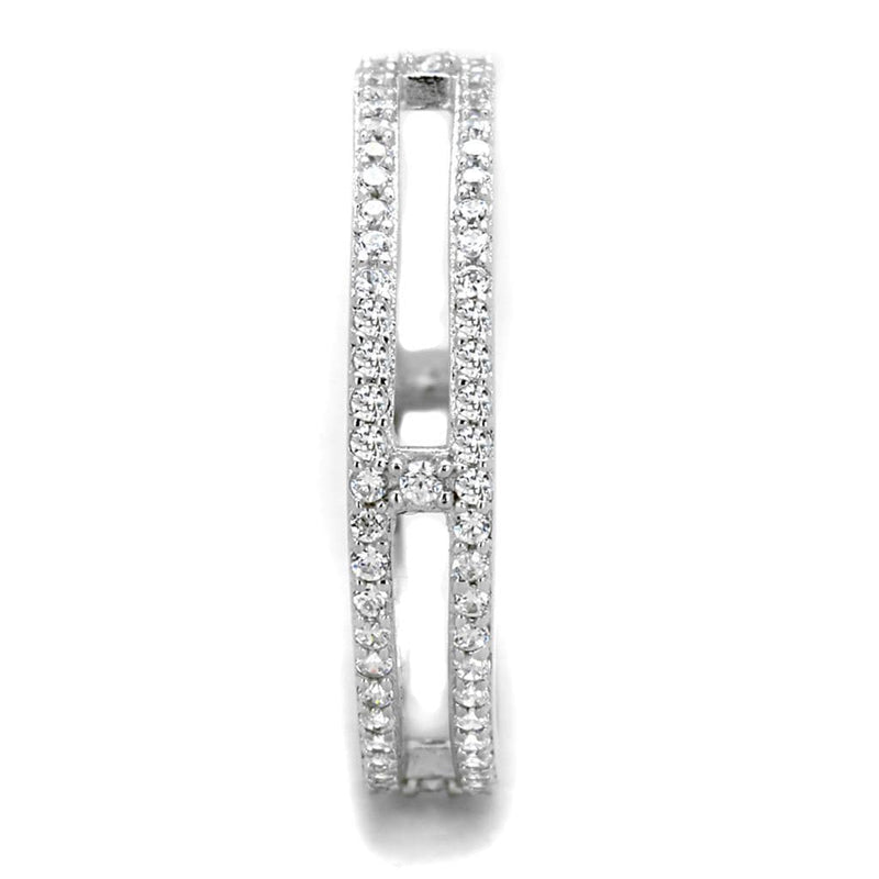 Sterling Silver Rings For Women TS434 Rhodium 925 Sterling Silver Ring